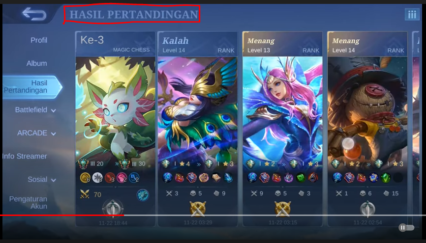 Cara Melihat History Pertandingan Player Lain Di Mobile Legends Tongbos