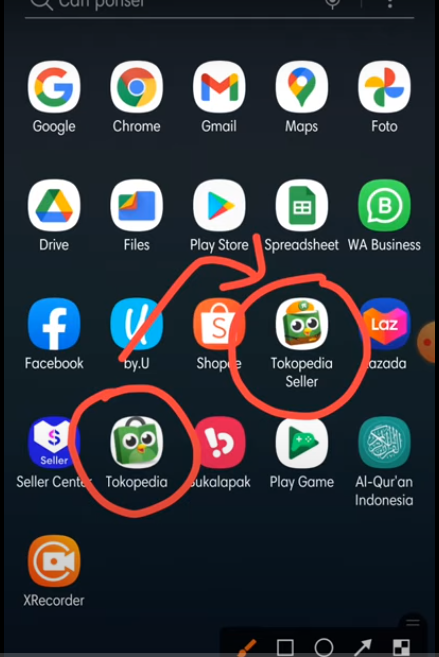 Aplikasi Tokopedia dan Tokopedia seller