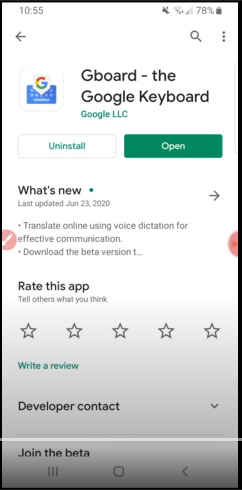 Install Google keyboard