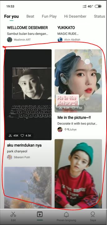 pilih template yang anda ingin gunakan