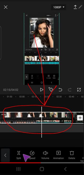 layer video di timeline capcut