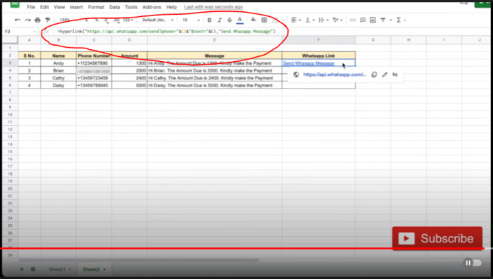 Isi formula link whatsapp