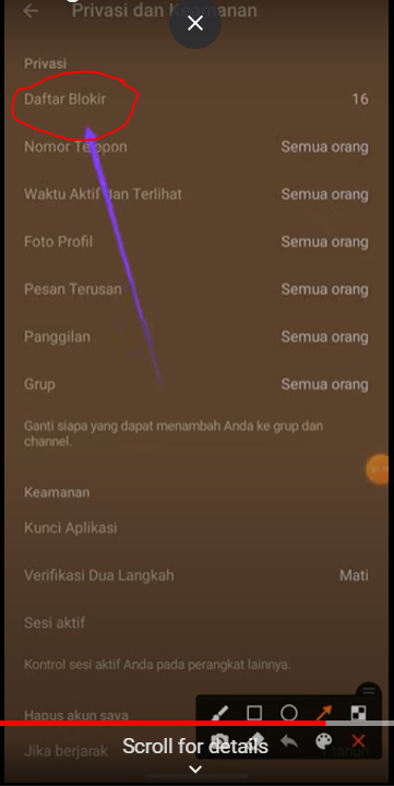 Daftar Blokir Telegram