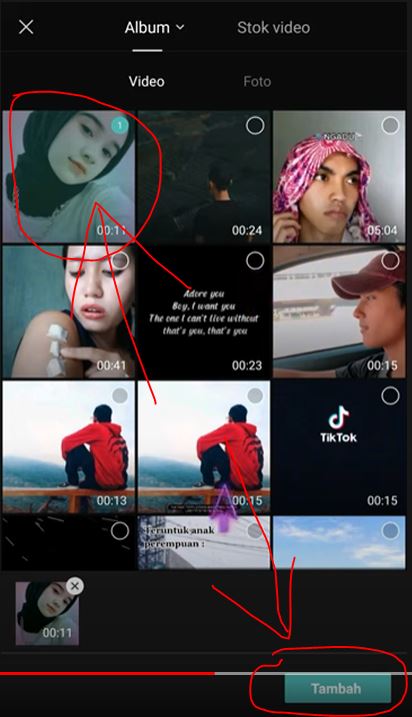 import video yang sudah didownload