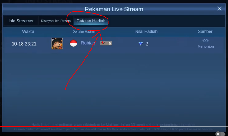 Cara Melihat Player Yang Memberikan Gift Di Live Streaming Mobile Legends Tongbos
