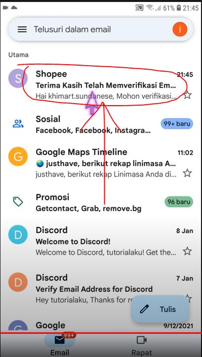 verifikasi email di gmail