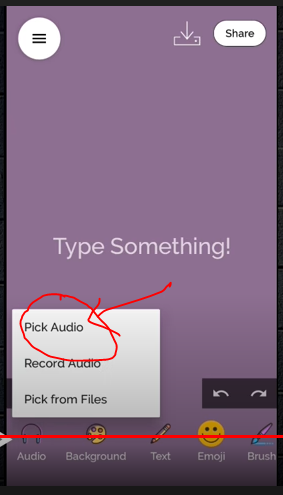 Klik pick audio
