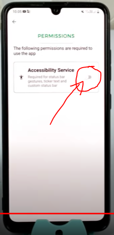 Ijinkan accessibility service