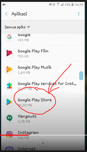 Klik Google PlayStore