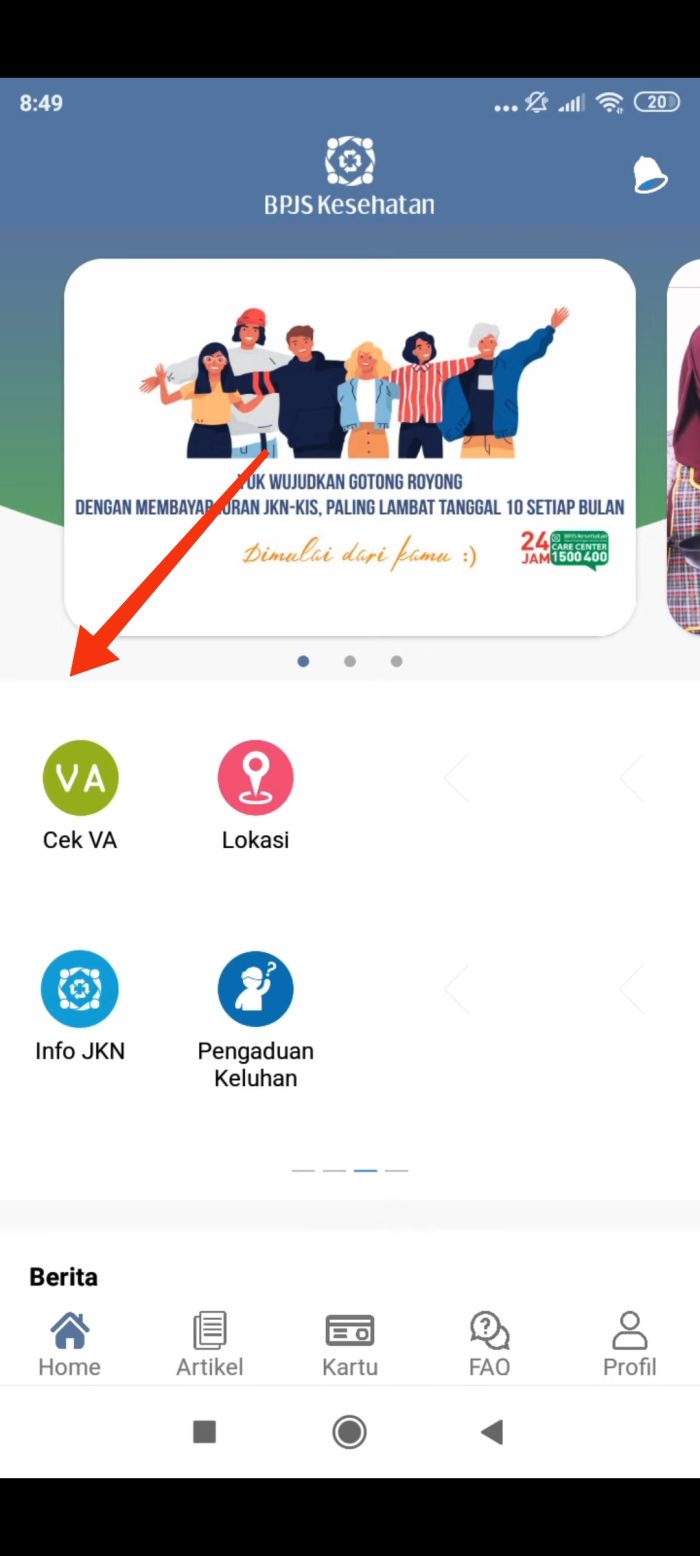Pilih menu Info Virtual Account/VA