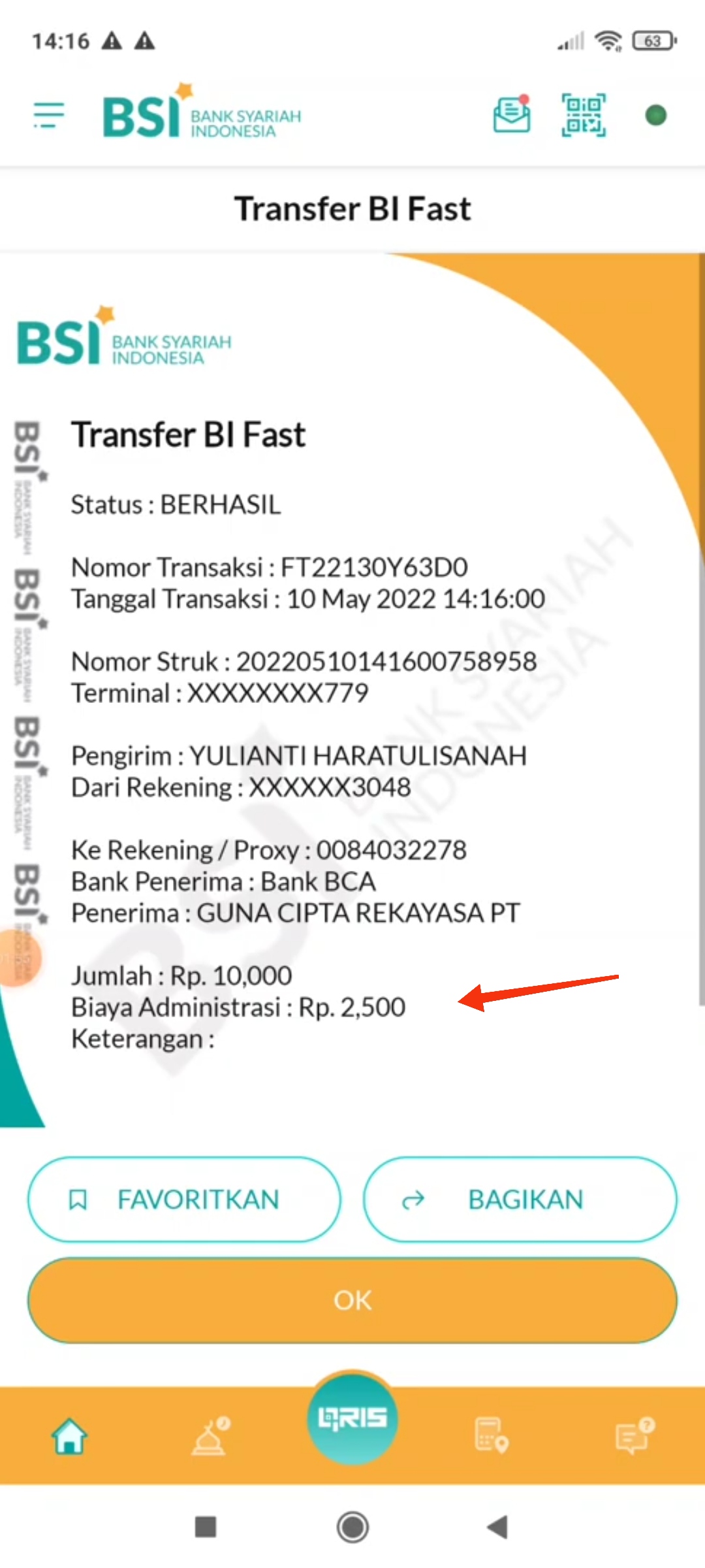 Cara Transfer Antar Bank Via BI Fast BSI Mobile Banking - Tongbos