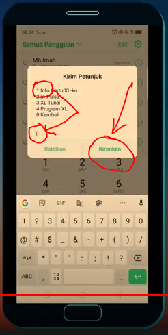 Ketik angka 1 lalu kirim