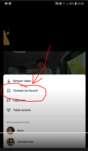 Klik tambah ke favorit