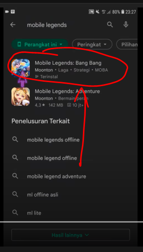 Pilih mobile legends bang-bang