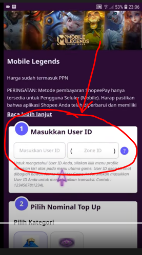 Masukkan User ID
