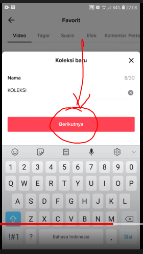 Klik berikutnya