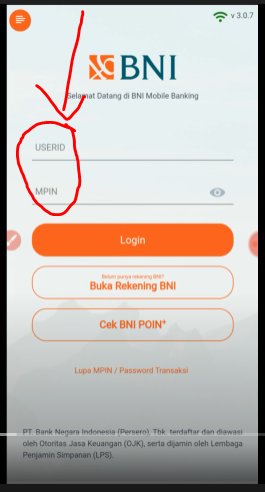 Buka aplikasi BNI Mobile Banking