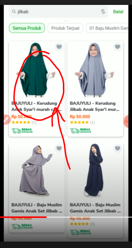 Pilih produk yang akan dibeli