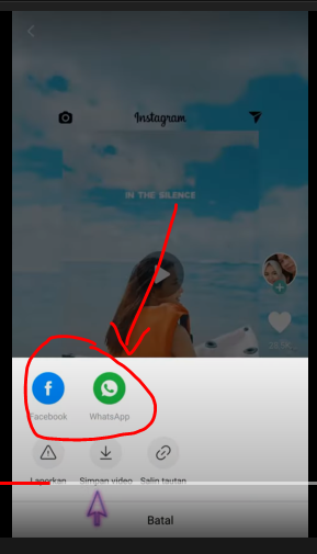 Klik facebook atau whatsapp