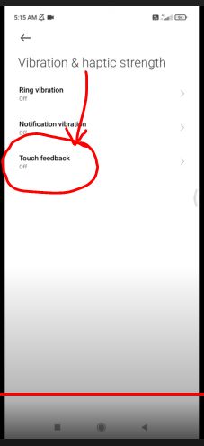 Klik touch feedback