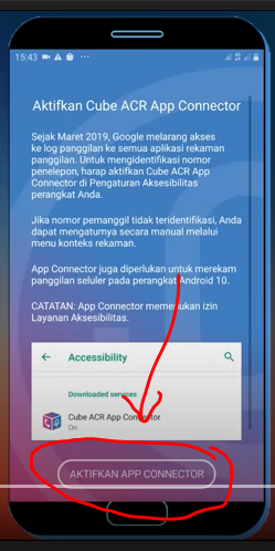 Klik aktifkan app connector