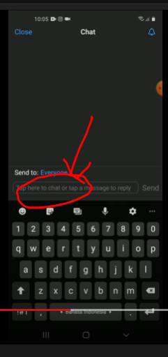 Tulis chat di kolom chat