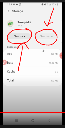 clear data dan clear cache