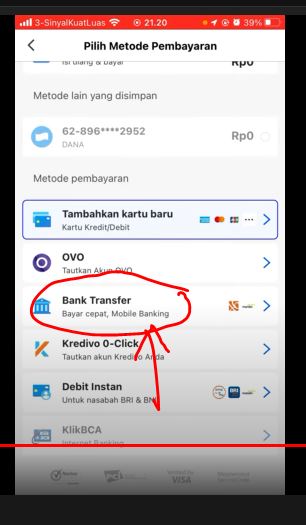 Klik bank transfer