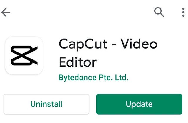CapCut update di Google play store
