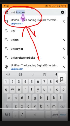 Masuk ke website Unipin