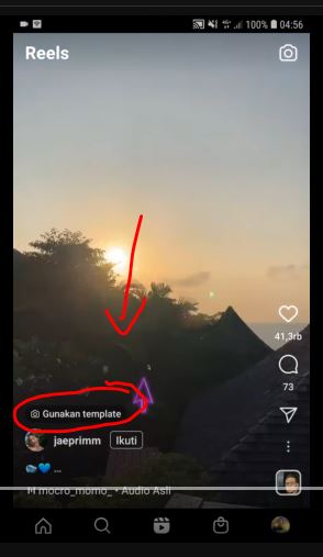 Cari video dengan tanda "gunakan template"