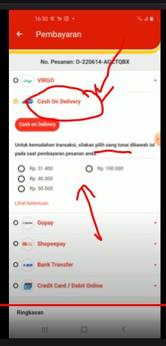 Klik Cash on delivery